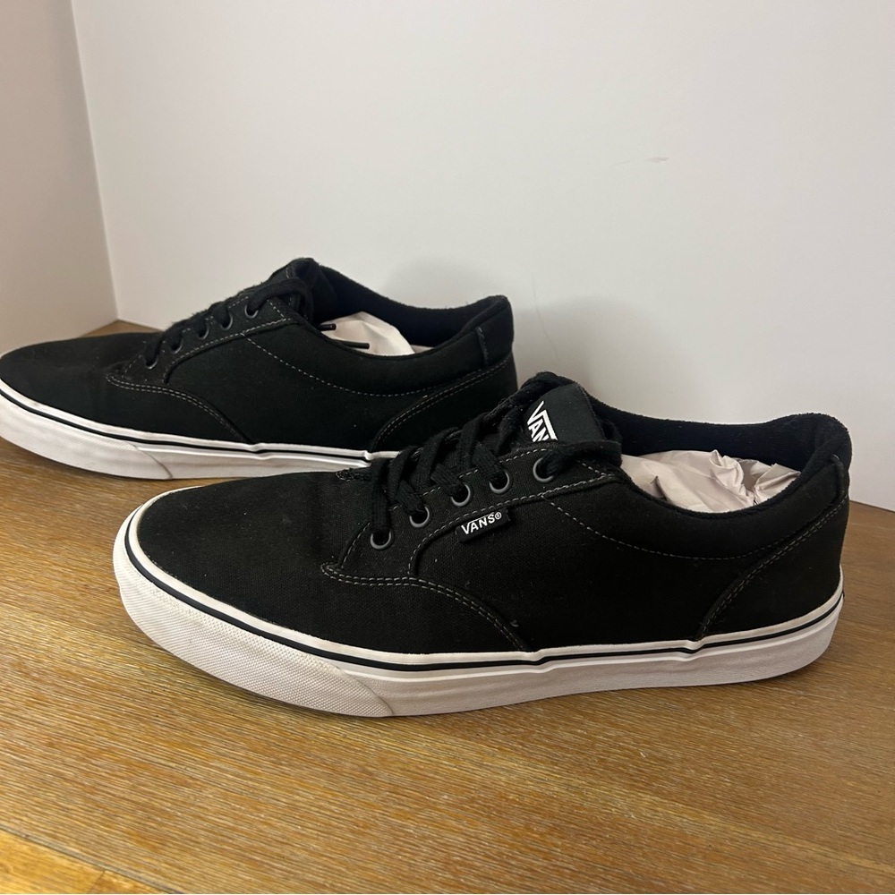 Vans Men's Athletic Low Top Textile Canvas Skate Shoes Black TB4R US 10 - Picture 3 of 8